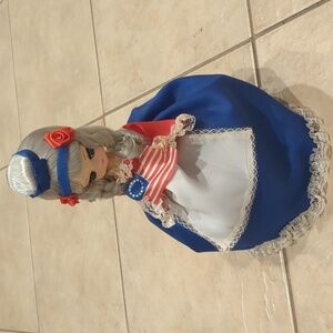 Vintage American Beauty Patriotic Doll Made In Korea